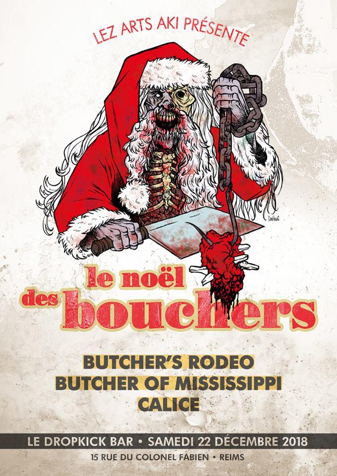 Affiche pour le concert du 22 décembre 2018, au Dropkick bar.